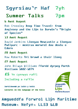 Poster Sgyrsiau'r Haf yn Amgueddfa Forwrol Llŷn